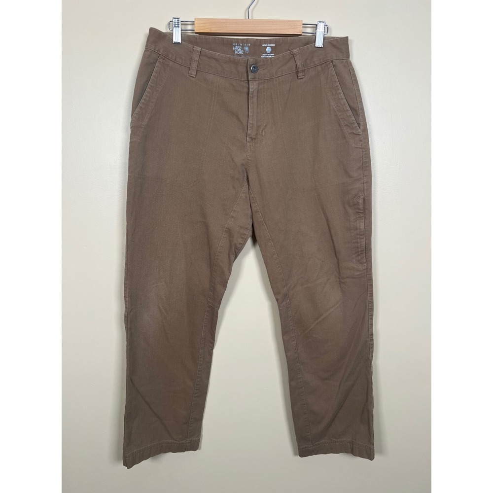 Mountain Hardwear OM0564 Pants Mens 34x30 Brown Canvas Hiking Outdoor Gear